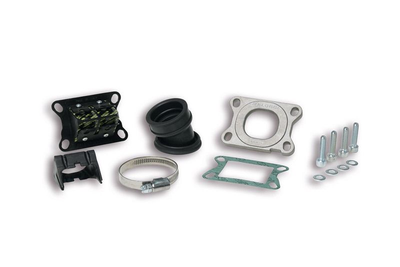Sistema de admisión MALOSSI X360 MHR inclinado Ø28-35mm longitud 27mm - Motor Derbi / Minarelli