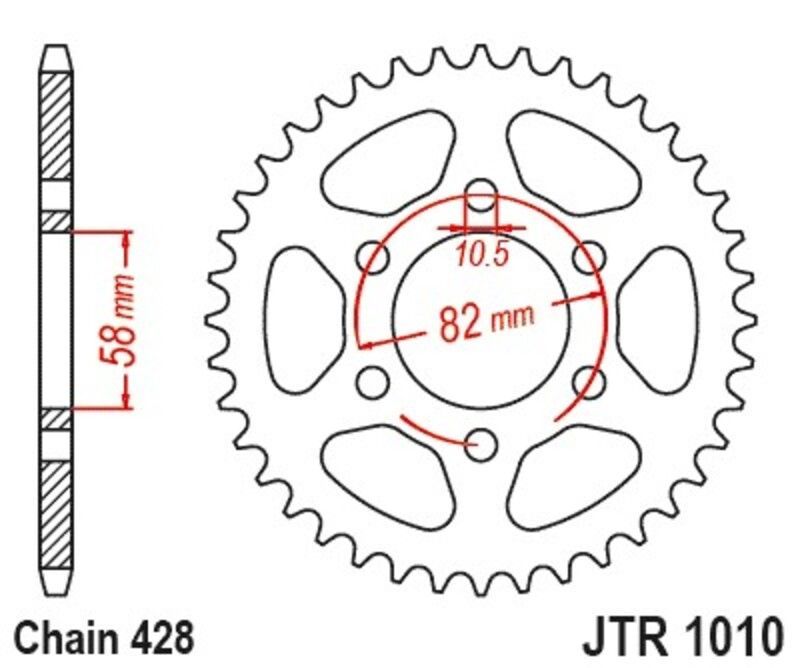 Corona JT SPROCKETS acero 1010 - 428