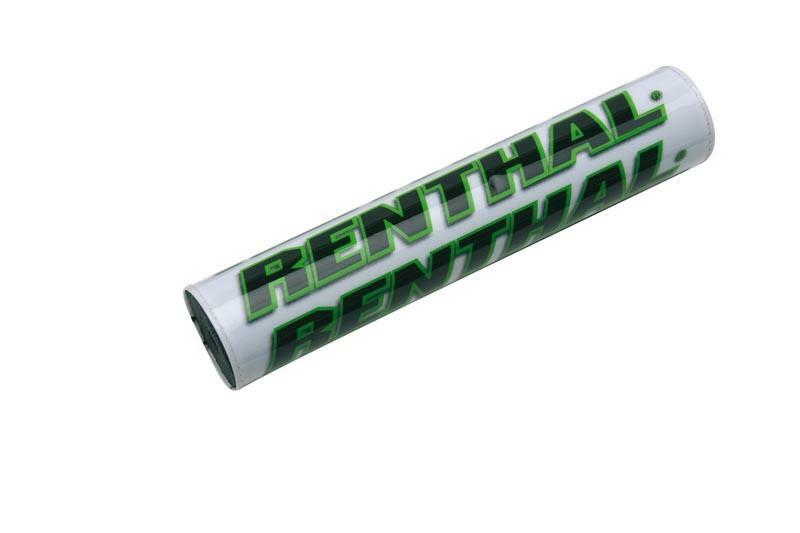 Protector/Morcilla barra superior de manillar Renthal blanco/verde P267