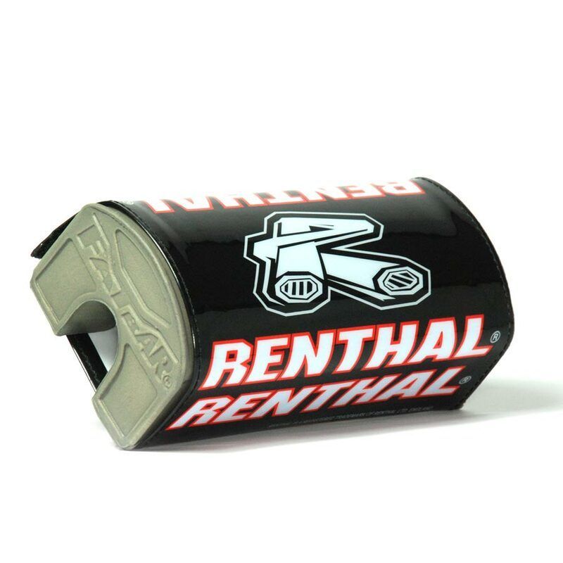 Protector/Morcilla de manillar sin barra superior Renthal trial negro/rojo P303