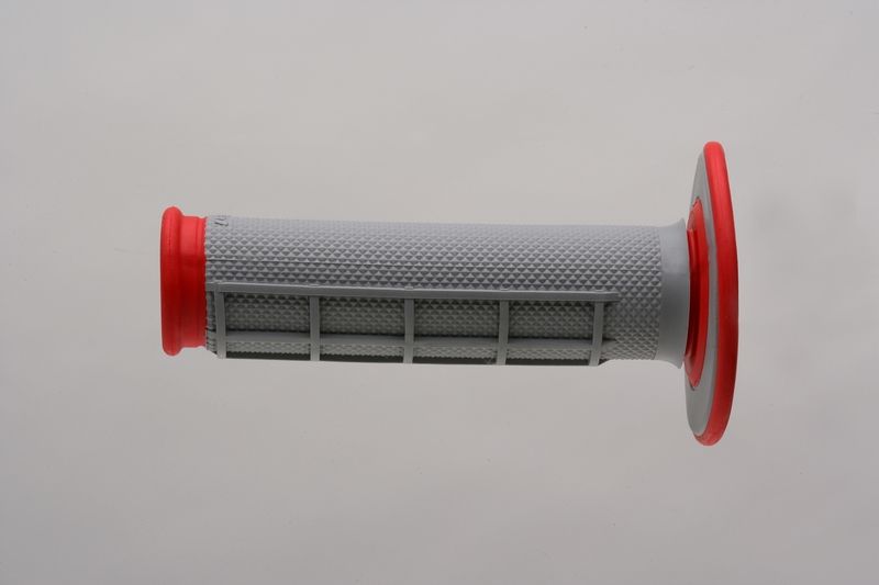 Puños Renthal Dual MX medio cuadradillo blando rojo G156