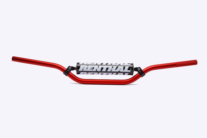 Manillar Renthal enduro rojo con protector negro 693-01-RD-01-185