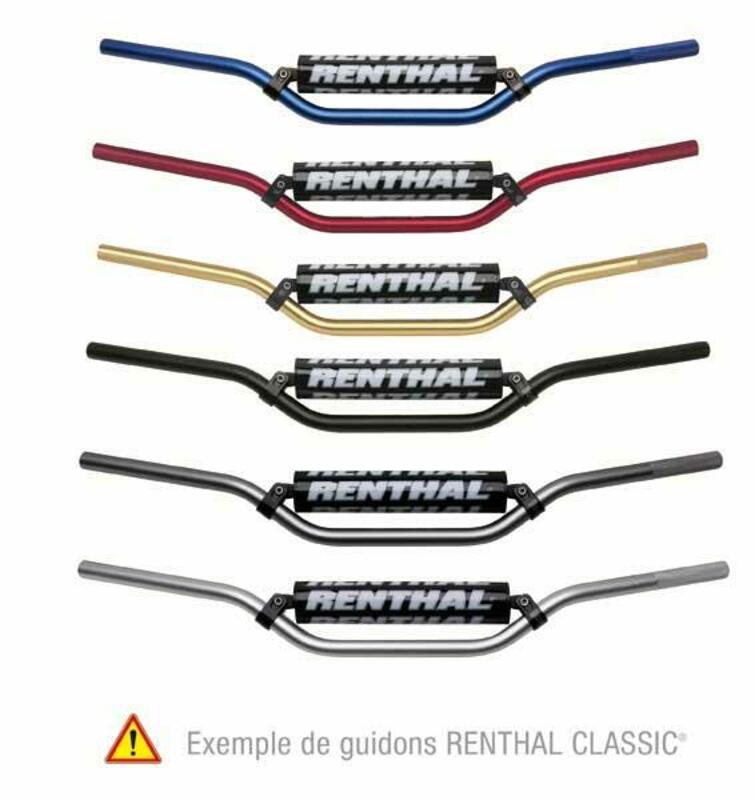 Manillar Renthal RM rojo con protector negro 701-01-RD-01-185