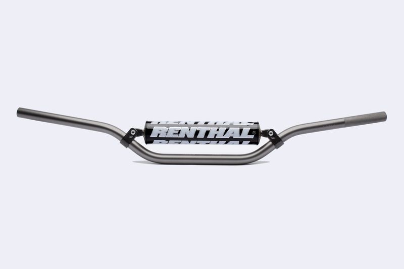 Manillar Renthal motocross alto Button titanio con protector negro 764-01-TT-01-185