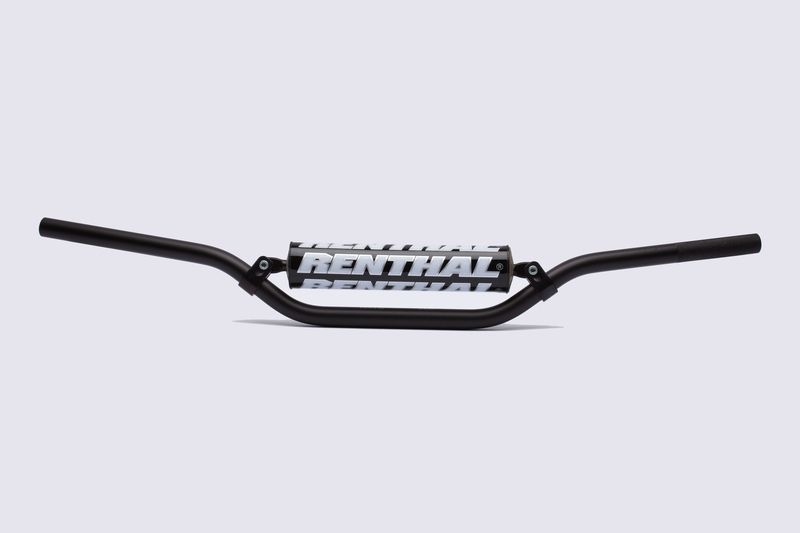 Manillar Renthal motocross alto Button negro con protector negro 764-01-BK-01-185