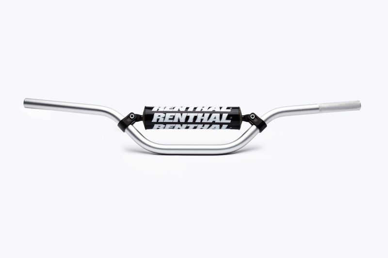 Manillar Renthal minicross KX plata con protector negro 780-01-SI-03-219