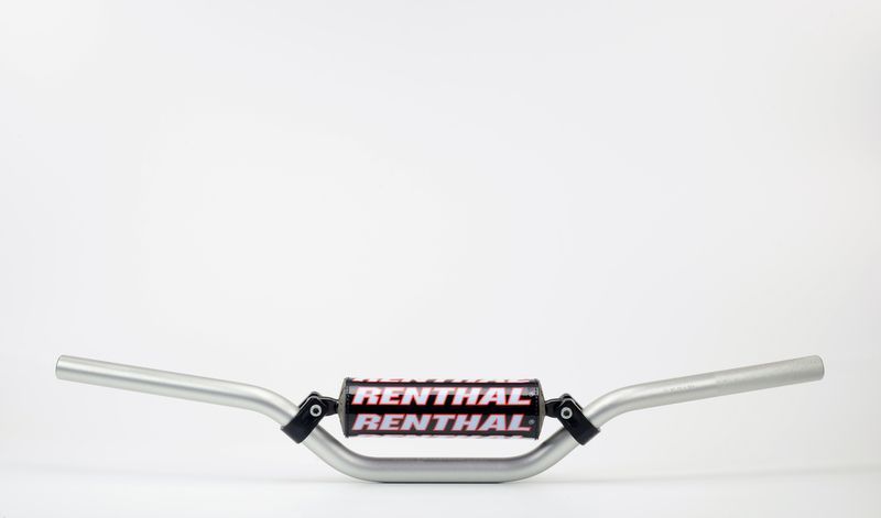 Manillar Renthal motocross SX85 plata con protector negro 798-01-SI-03-219