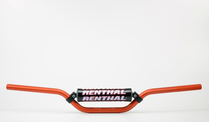 Manillar Renthal motocross SX65 naranja con protector negro 823-01-OR-03-219