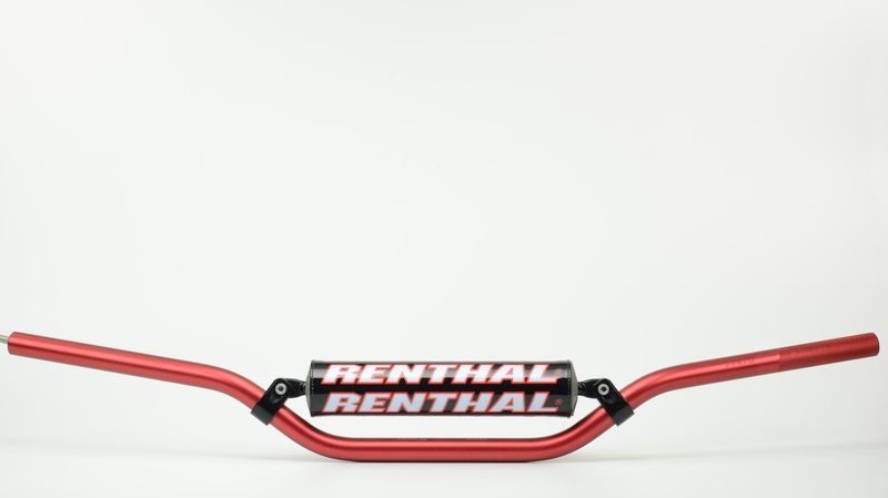 Manillar Renthal motocross Carmichel rojo con protector negro 971-08-RD-01-185