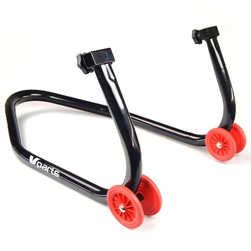 Caballete delantero moto BIHR – Universal en negro y rojo