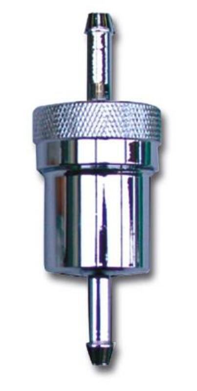 Filtro de combustible BIHR redondo alu anodizado desmontable L=75mm