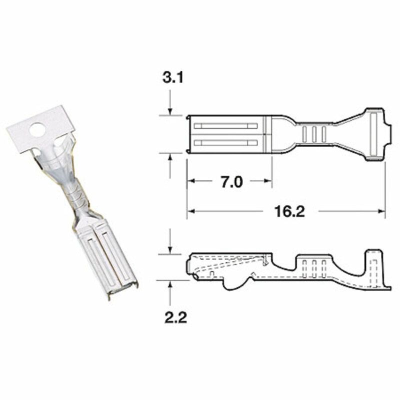 Terminal de cable hembra serie090 FRKW BIHR Ø0,5mm²/0,85mm²