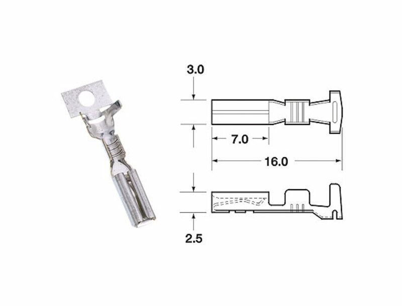 Terminal de cable hembra serie 090 SMTO BIHR Ø0,85mm²/1,25mm² - 50uds