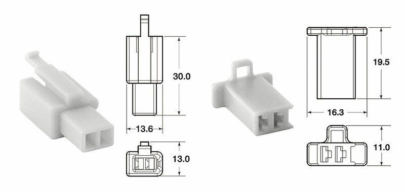 Juego de conectores 2 vias 110 ML BIHR tipo original Ø0,5mm²/0,85mm² - 5 Juegos completo