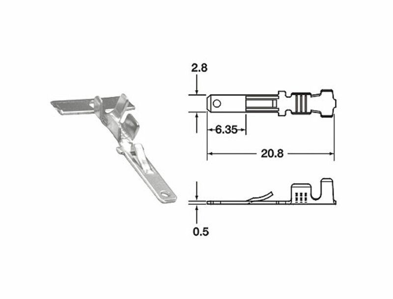 Terminal de cable macho serie 110 ML BIHR Ø0,85mm²/1,25mm² - 50uds