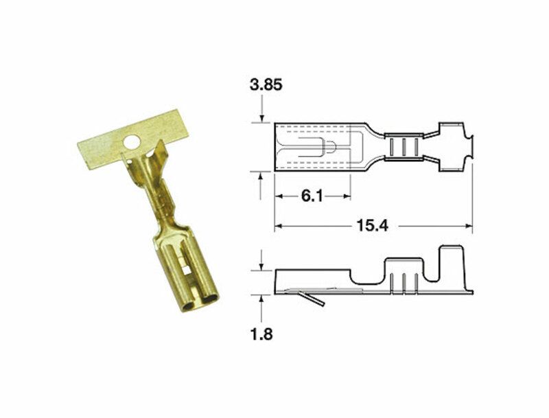Terminal de cable hembra serie 110 ML BIHR Ø0,85mm²/1,25mm² - 50uds