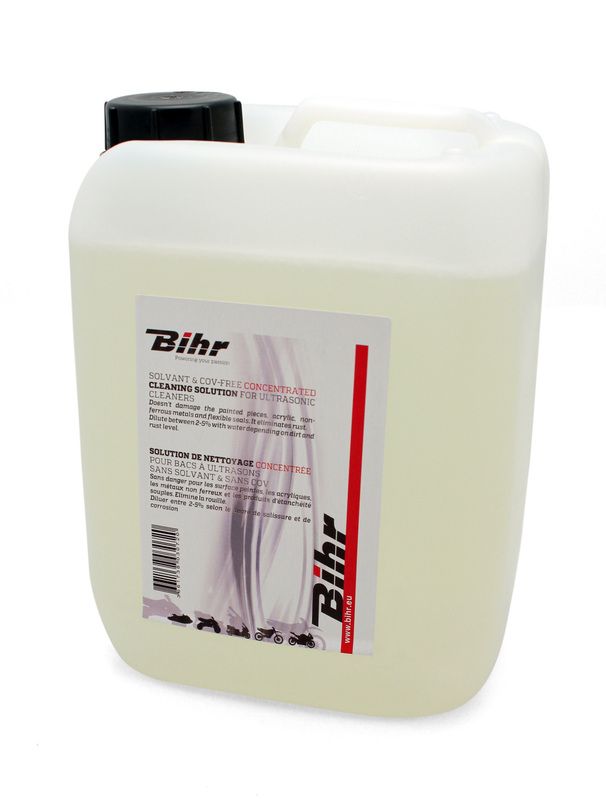 Solución de limpieza BIHR concentrado sin disolventes/COV - Limpiador de ultrasonido 4x5L