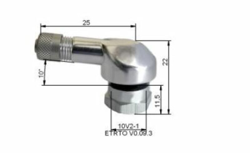 Válvula neumático Alu BIHR Ø11,5mm plata bolsa de 10