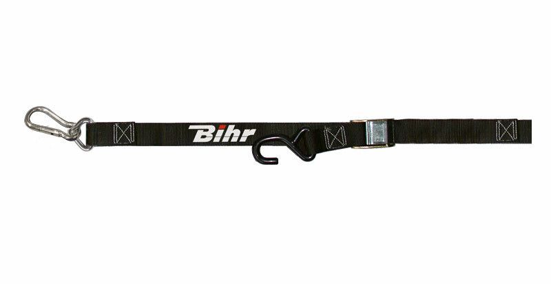 Correas con gancho mosquetón BIHR negro