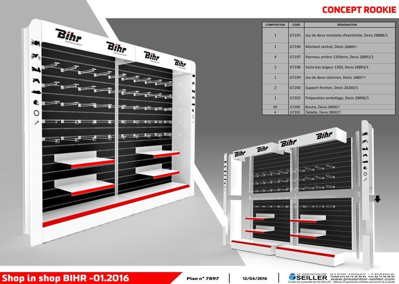 Expositor BIHR Shop-in-shop - Estanteria Extra