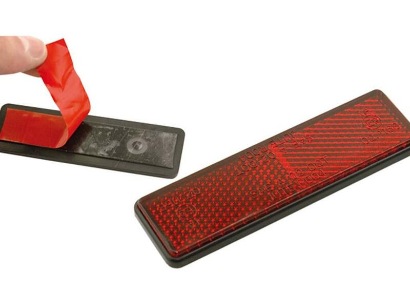 Catadioptrico rectangular con adhesivo 91x25 homologado