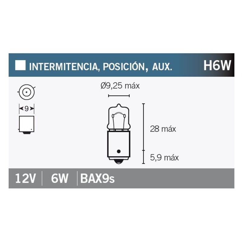 Caja de 10 lámparas 12V6W