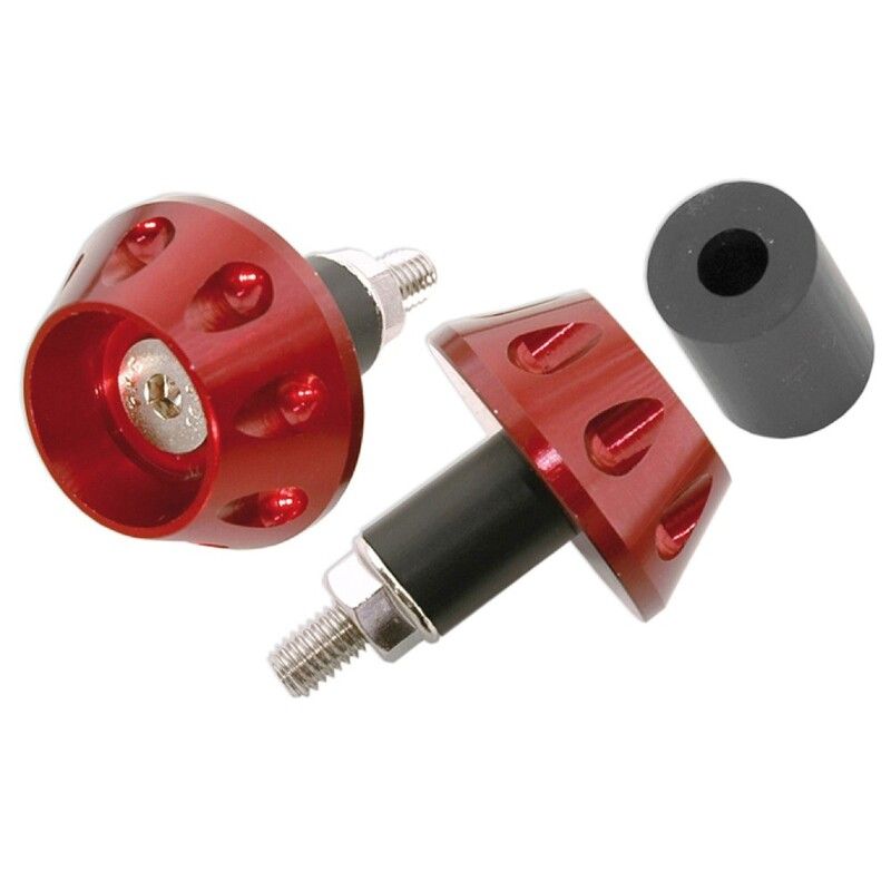 Contrapesos de manillar V PARTS Aluminio universal Rojo