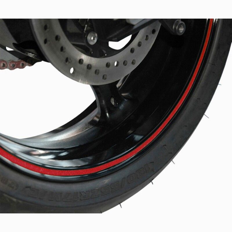 Adhesivo para llantas V PARTS 6m x 7mm rojo reflectante
