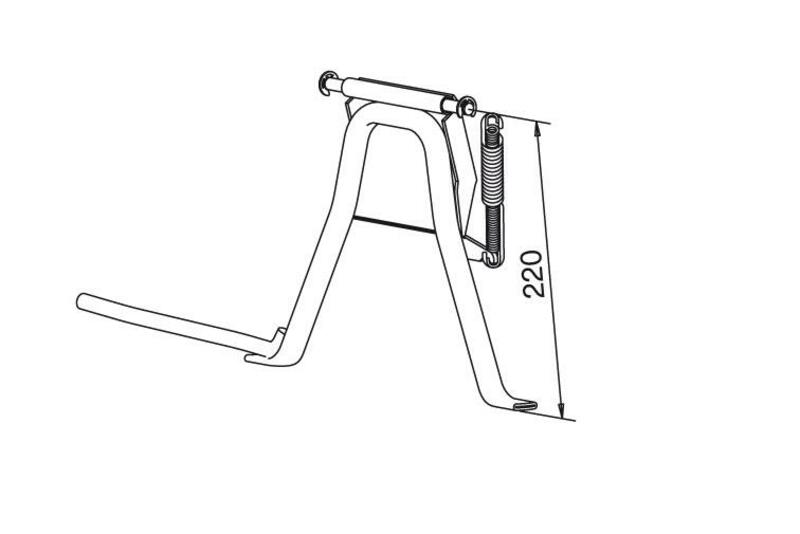 Caballete central completo 12''/14''