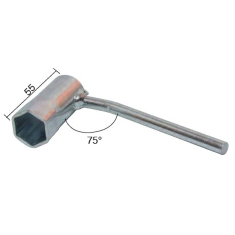 Llave de bujía para ciclomotores 2T con cilindro inclinado Hex. 21mm