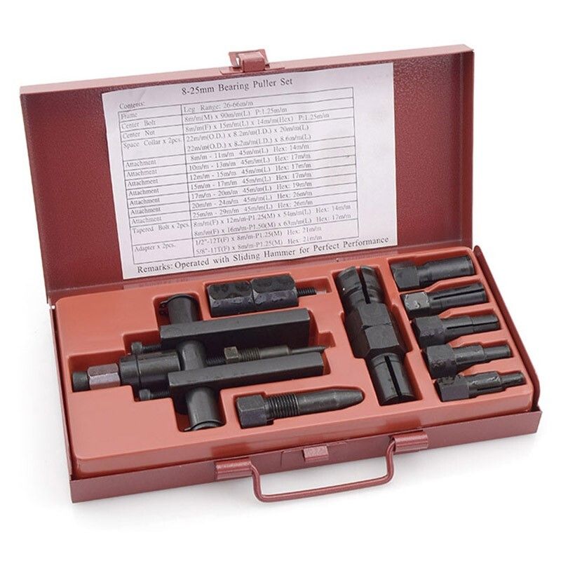 Kit extractor cojinetes agujero ciego. Incluye 7 pcs. Útil 26-66mm