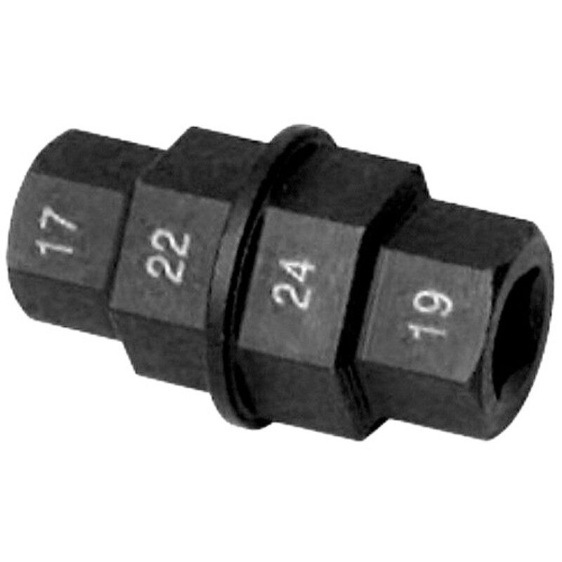 Herramienta 4 hexágonos BUZZETTI para desmontar eje de rueda. 17-19-22-24mm. - Llave 1/4