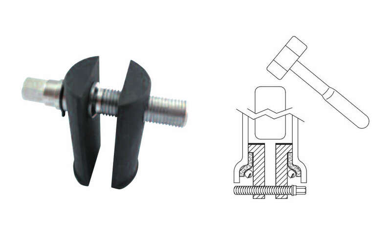 EXTRACTOR DE ANILLOS DE RODAMIENTOS DEL TUBO DE DIRECCIÓN, DIÁMETROS DE 30 A 68MM