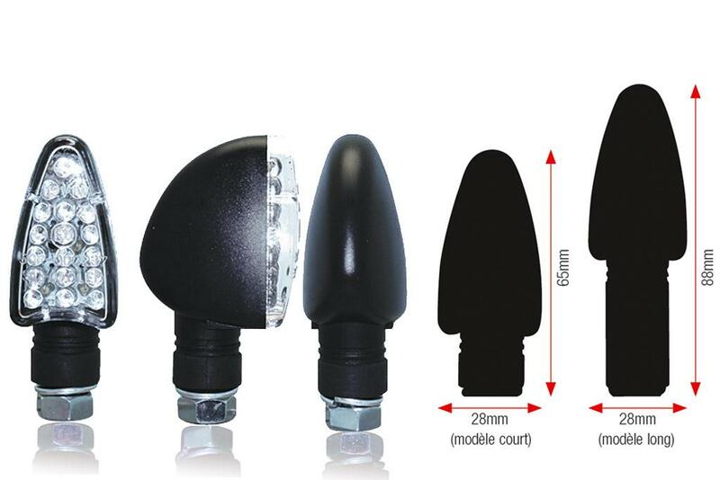 Juego de intermitentes LED BIHR Triangle (brazo corto)
