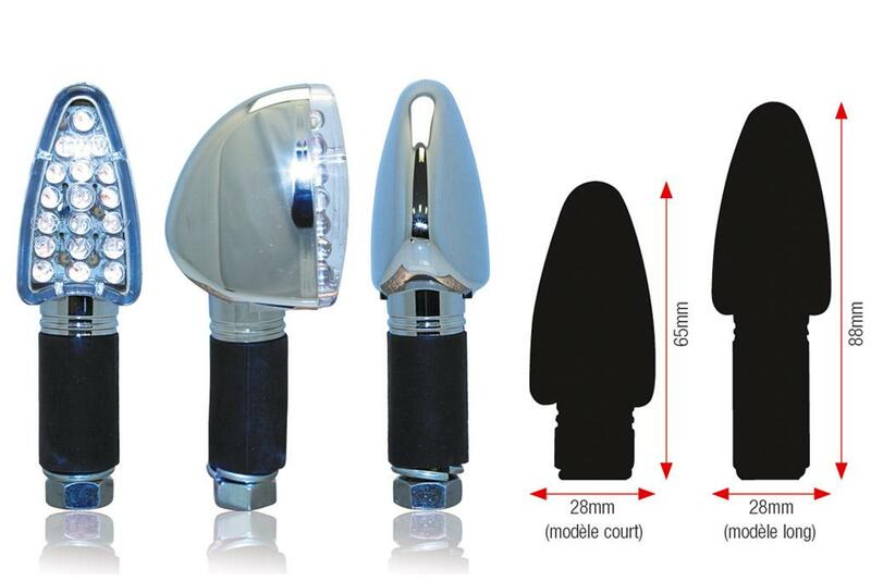 Juego de intermitentes LED BIHR Triangle (brazo corto)