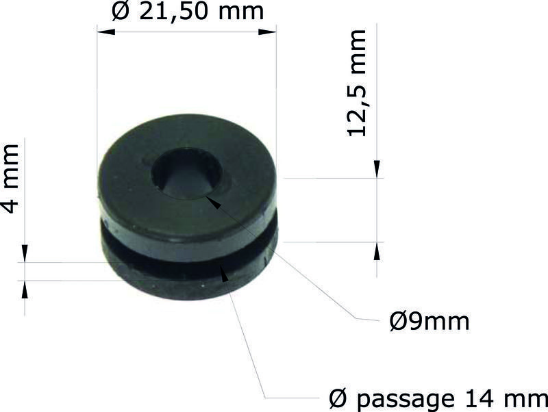 Silentblock Honda XR650L 01-08/XR250L 91-96 61103-357-000 GRM-101/10 (Juego de 10)