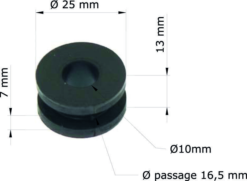 Silentblock Honda CR125R '90-99/escape 18334-KA3-830 GRM-103/10 (Juego de 10)