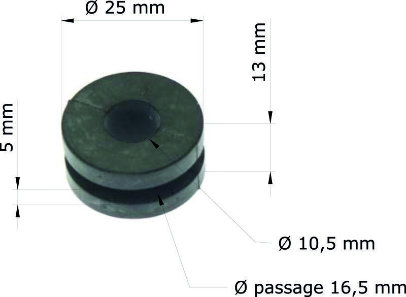 Silentblock Honda CR125R '98-99/Radiador 61103-430-000 GRM-104/10 (Juego de 10)