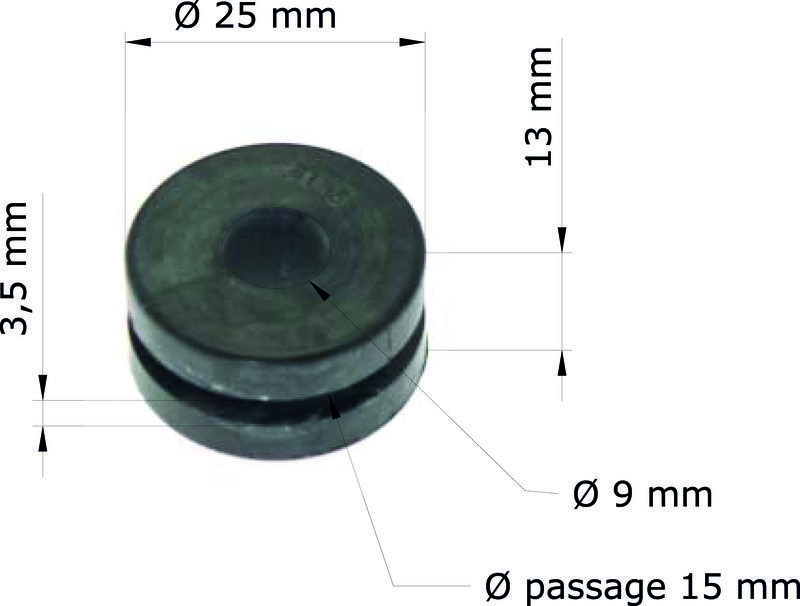 Silentblock Honda CR125R '83/Protector radiador 19051-KA3-710 GRM-106/10 (Juego de 10)