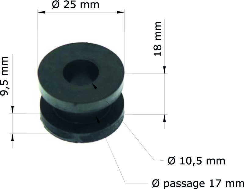 Silentblock Honda CRF250R 04-08/depósito 18334-ML3-680 GRM-118/10 (Juego de 10)