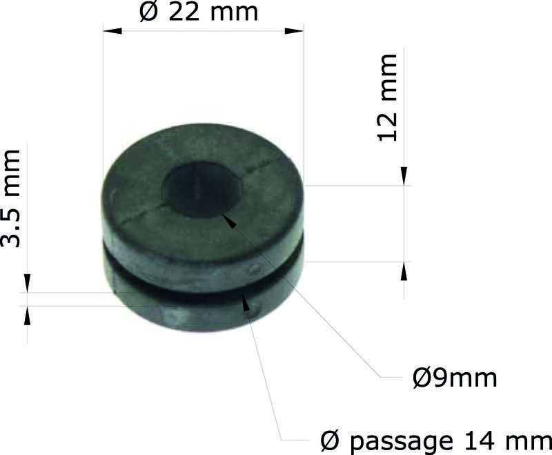 Silentblock Honda XR400R 96-02/Faro 17245-107-010 GRM-120/10 (Juego de 10)