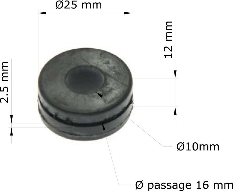 Silentblock Honda CBR900RR 92-94/Faro 19051-KA4-000 GRM-126/10 (Juego de 10)