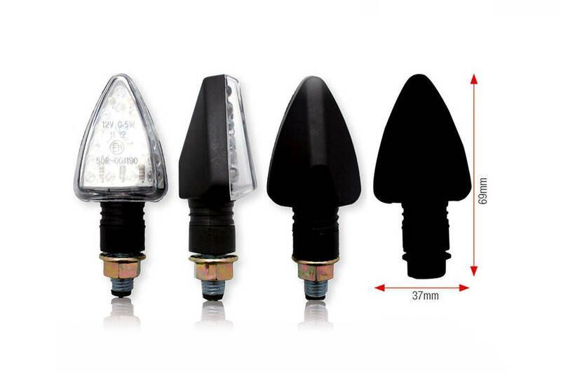 Juego de intermitentes LED BIHR Tri (brazo corto)