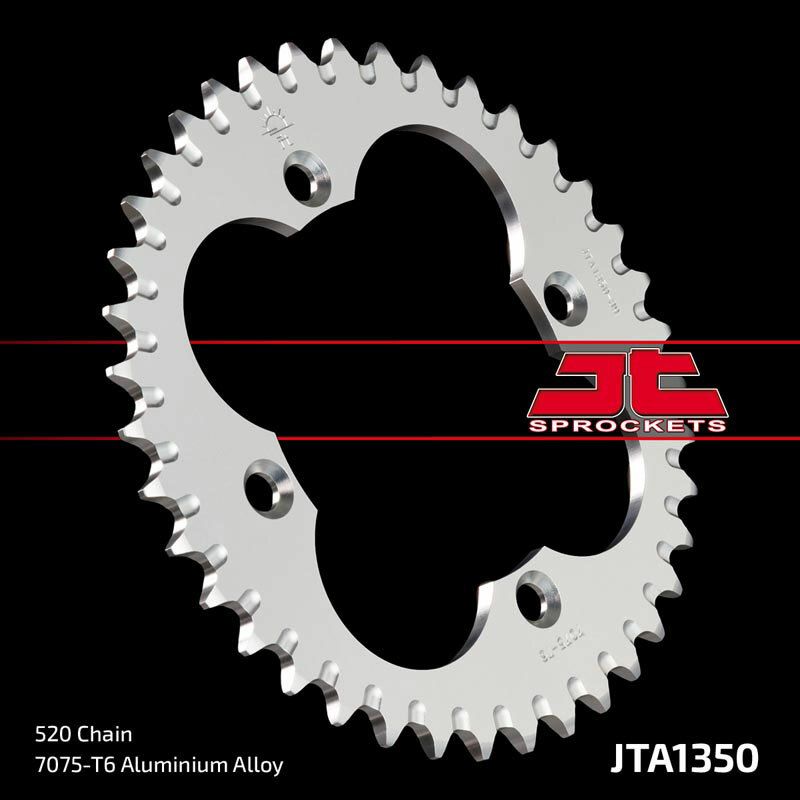 Corona JT Aluminio negro JT 1350 con 38 dientes