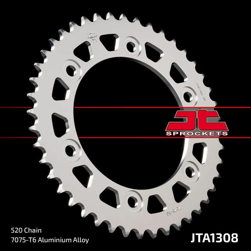 Corona JT Aluminio negro JT 1308 con 43 dientes
