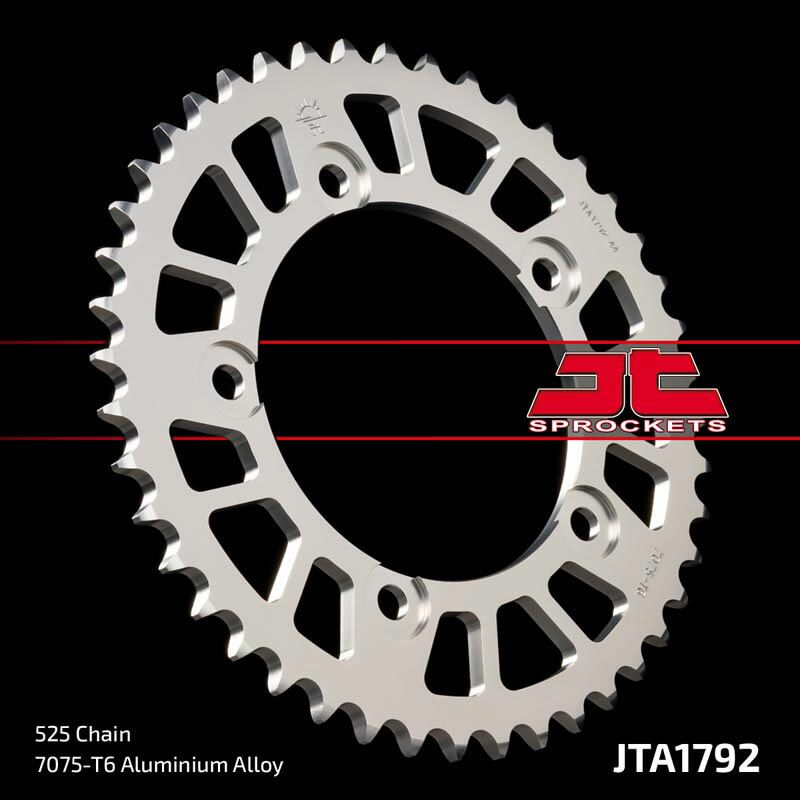 Corona JT Aluminio negro JT 1792 con 43 dientes