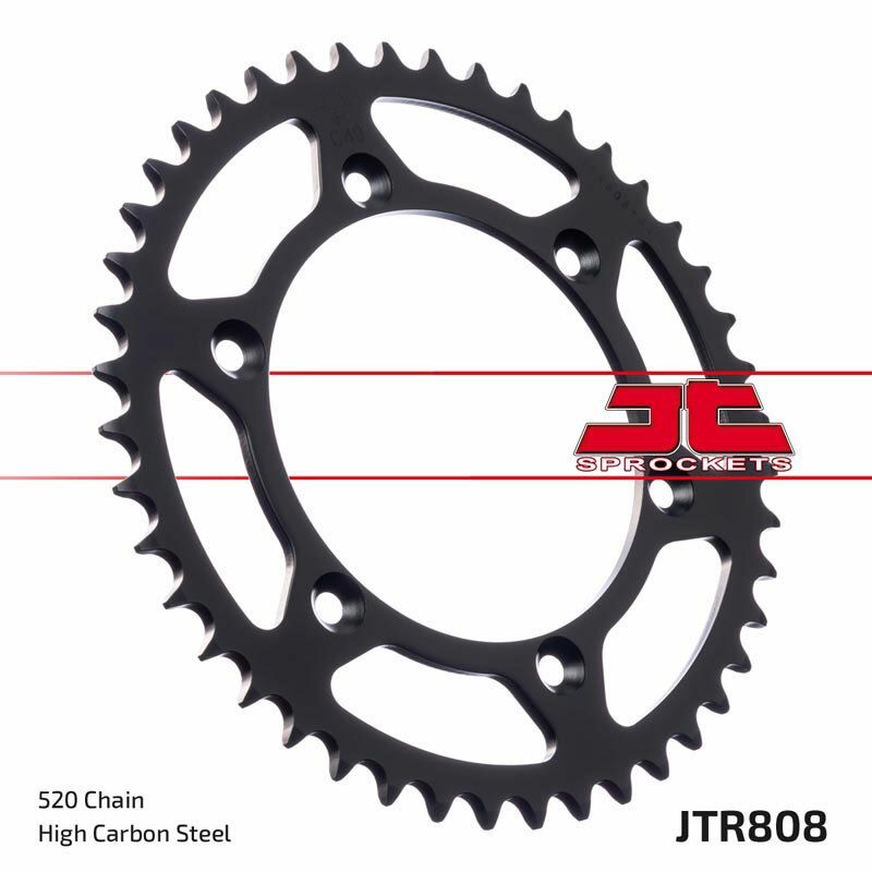 Corona JT 808 de acero con 47 dientes paso 520 autolimpiable