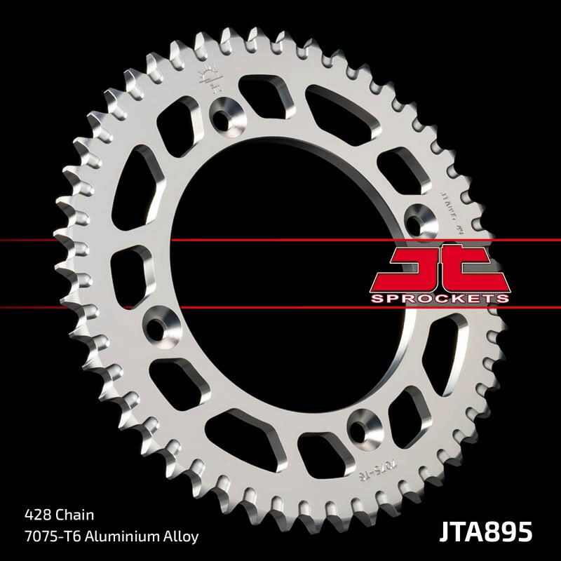 Corona JT Aluminio negro JT 895 con 47 dientes