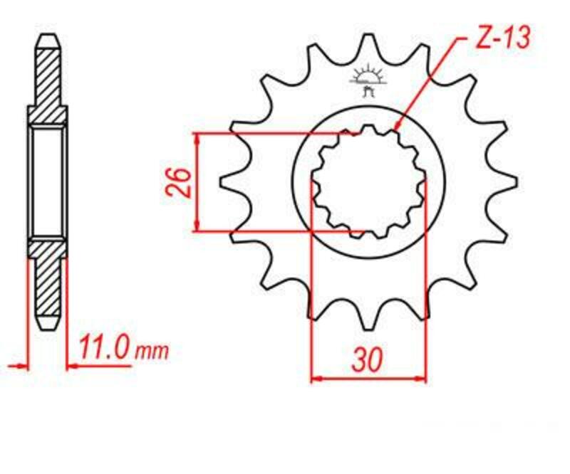 Piñón JT SPROCKETS acero estándar 15 dientes 1591 - Paso 525