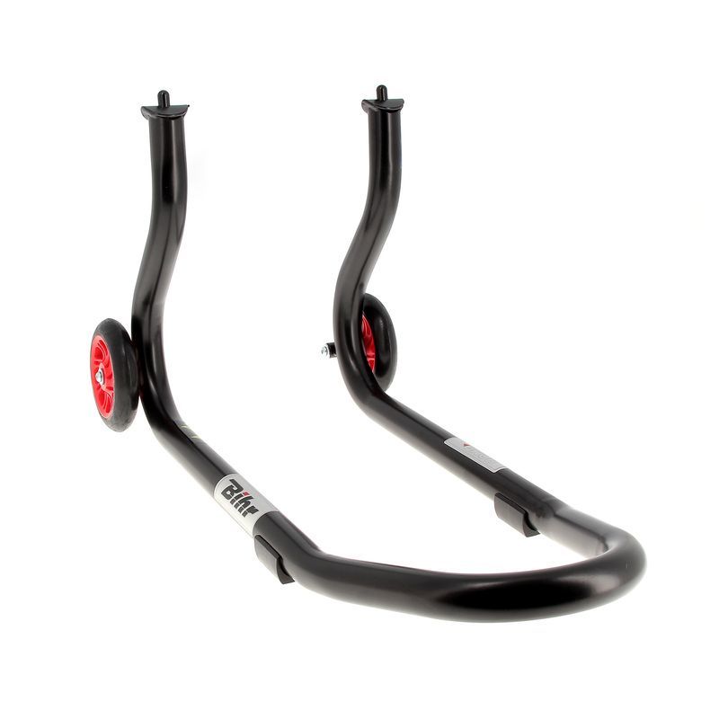 Caballete delantero BIHR Home Track color negro mate y ruedas rojas